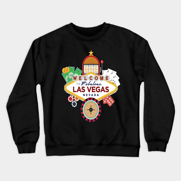 Las Vegas Crewneck Sweatshirt by Lumiere_art